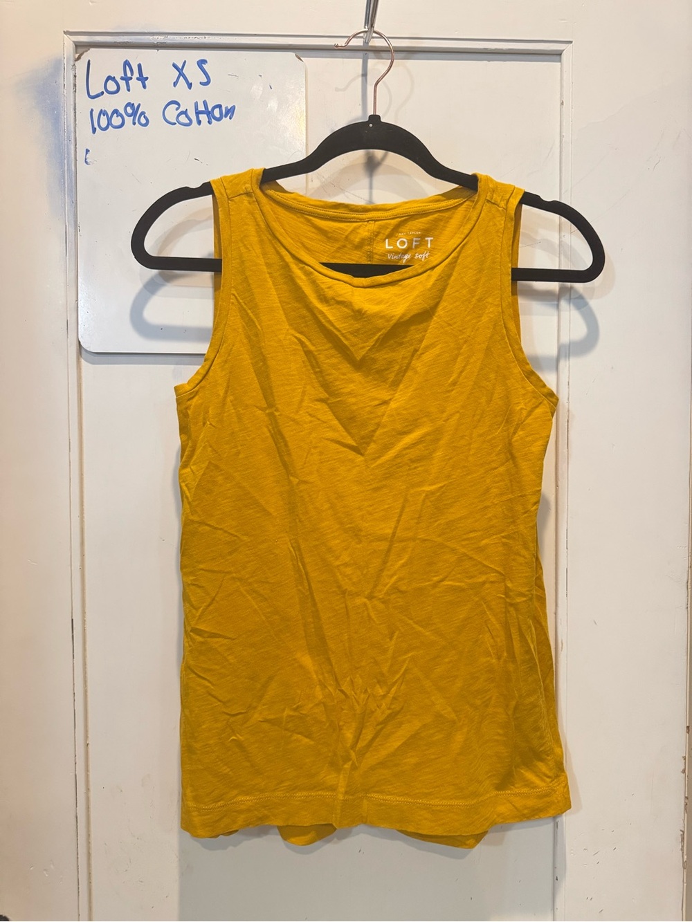 LOFT Mustard Yellow Cotton Sleeveless Tank Top